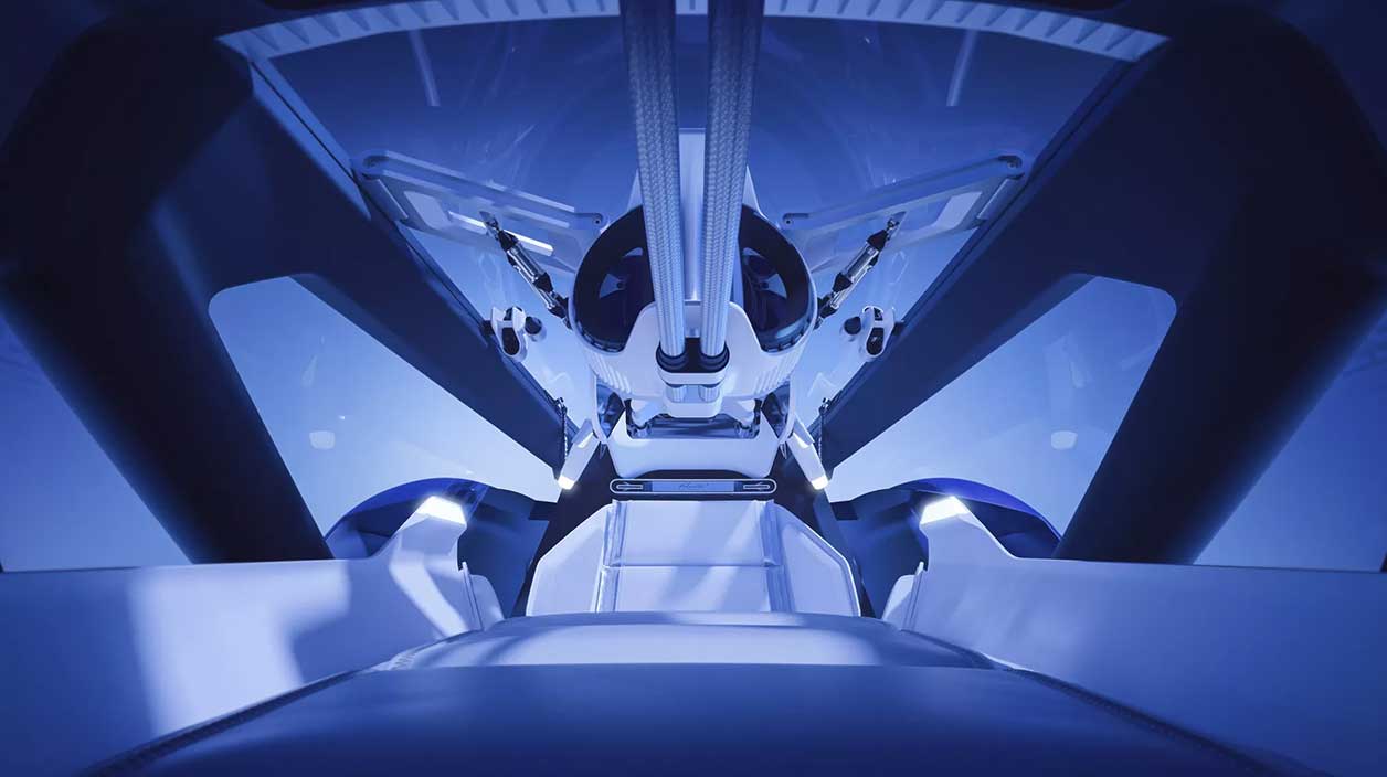 Vue de l'intérieur de la Renault Filante Record 2025