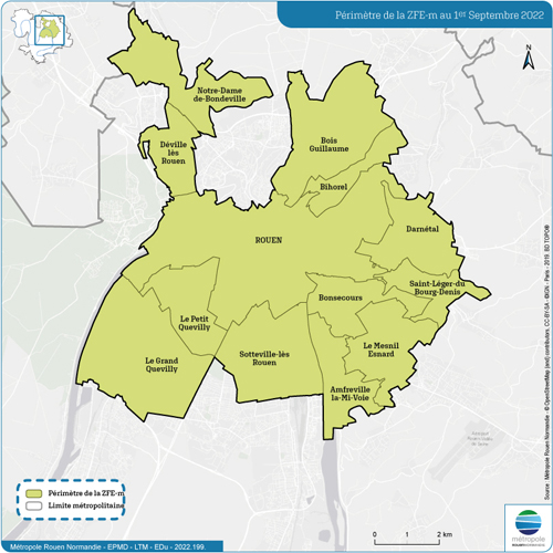 Carte de Rouen