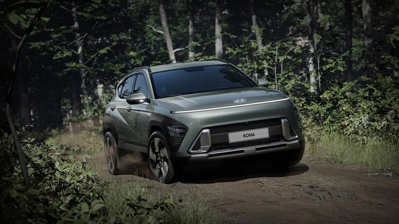 hyundai kona 2023 vert vue devant