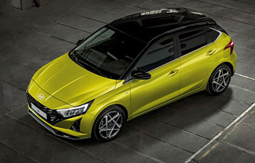 Vue extérieur nouvelle Hyundai i20 2023