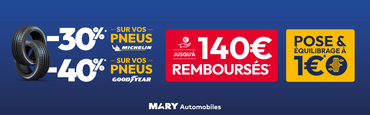 Promotions pneus Goodyear et Michelin