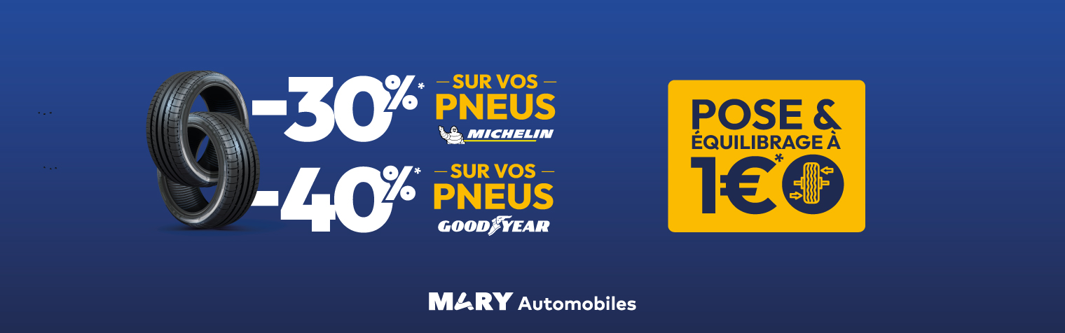 Promotions pneus Goodyear et Michelin