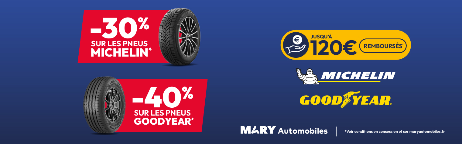 Offre Pneu Michelin Goodyear