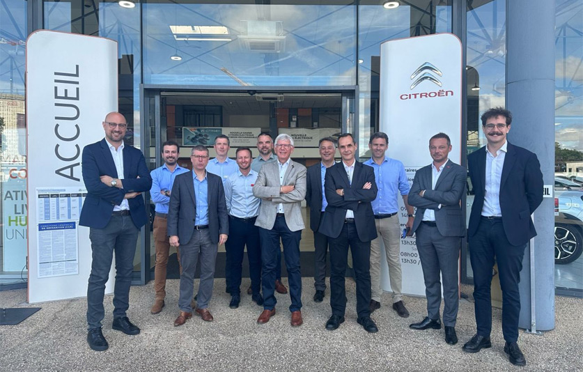 Visite de Christophe Musy et Sébastien Caron à Citroën et Peugeot Caen